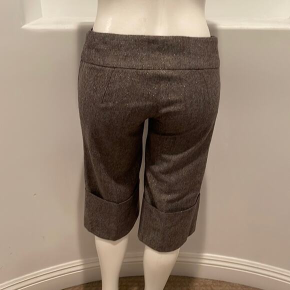 Soya Paris Vintage Flared Cuffed leg Women Short Pants Gray Multi Size T3 - Picture 11 of 11